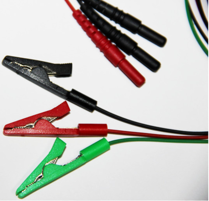 Negro de 3 solos colores de los clips de cocodrilo tres y sistema rojos reutilizables de Blue1