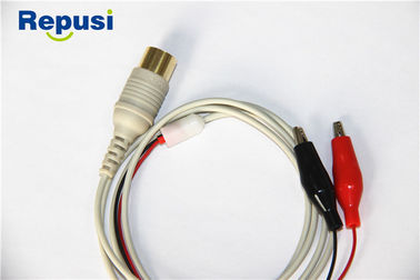 Cable de registración protegido del clip de cocodrilo para Tab Electrodes Wire Length adhesivo el 1.2m