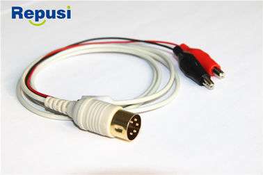 Cable de registración protegido del clip de cocodrilo para Tab Electrodes Wire Length adhesivo el 1.2m