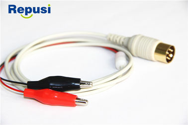 Cable de registración protegido del clip de cocodrilo para Tab Electrodes Wire Length adhesivo el 1.2m
