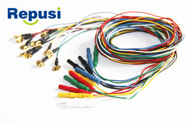 Tamaño del electrodo 10m m de la taza de REP21 EEG diámetro de alambre de 1.2m m/de 2.0M M