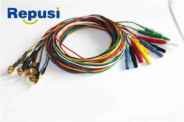 Tamaño del electrodo 10m m de la taza de REP21 EEG diámetro de alambre de 1.2m m/de 2.0M M