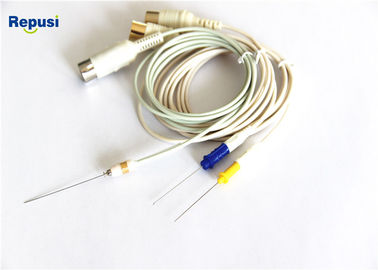 Cable del EMG del conector del estruendo de 5 Pin, cable protegido para el electrodo de la aguja de Concertric