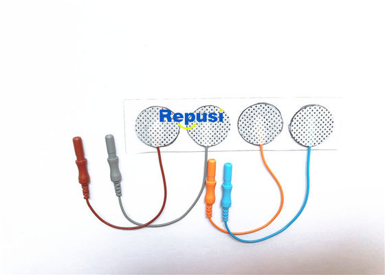 4 electrodos superficiales disponibles del EMG del sensor DISCOS AG AgCl con el alambre del 10cm