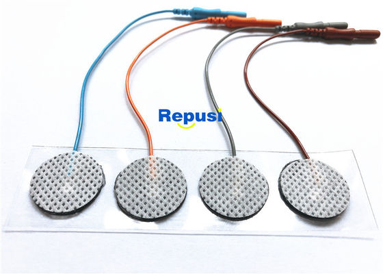 4 electrodos superficiales disponibles del EMG del sensor DISCOS AG AgCl con el alambre del 10cm