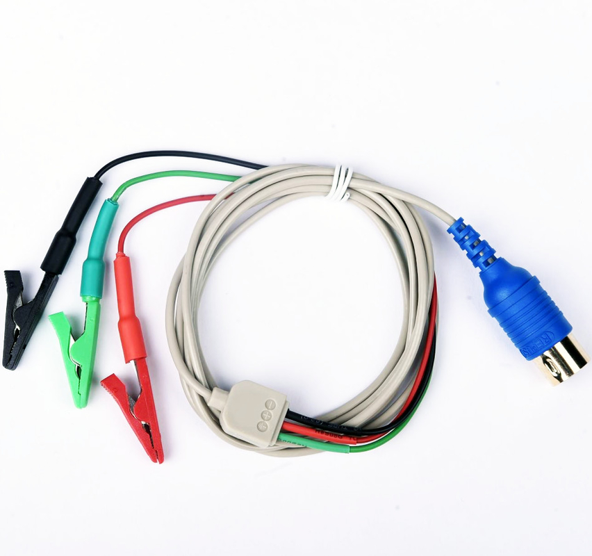 El EMG protegió los clips de cocodrilo con 3 el cable del conector del dinar del perno del cocodrilo 5