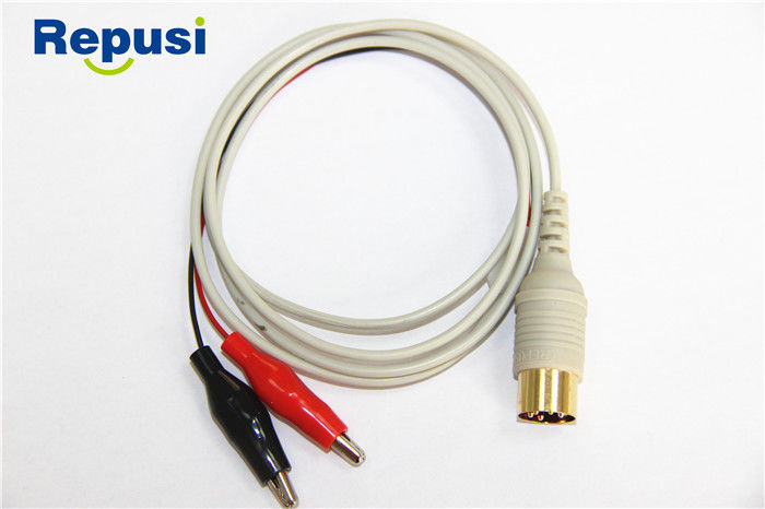 Cable de registración protegido del clip de cocodrilo para Tab Electrodes Wire Length adhesivo el 1.2m
