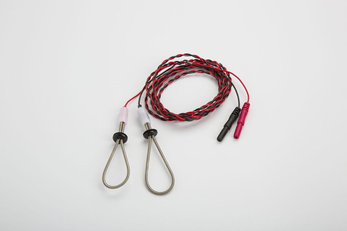 Rojo sensorial del espacio en blanco del par trenzado del electrodo del lazo del finger del representante -1.5R Resusable EMG